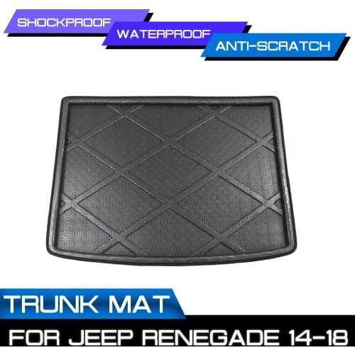 Car Floor Mat Carpet Rear Trunk Anti-mud Cover For Jeep Renegade 2014 2015 2016 2017 2018