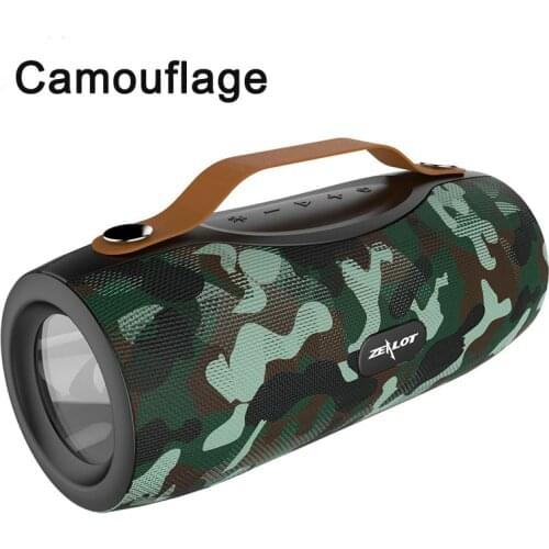 ZEALOT S29 wireless bluetooth speaker FM portable speaker, music center subwoofer + flashlight + mobile power + support TF card