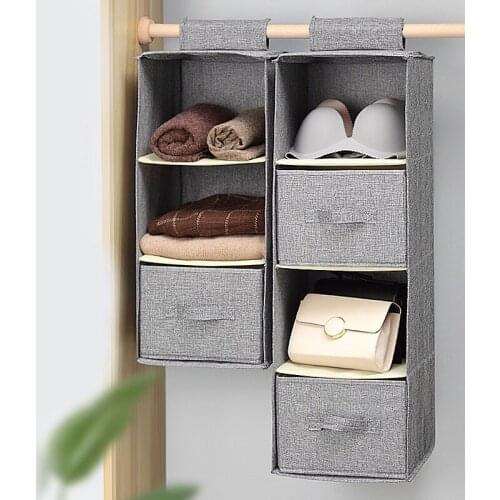 Household Creative Hanging Organizer Drawer Box Holder Cloth Underwear Bra Woman Towels Storage Supplies Wardrobe Closet Case