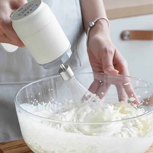 1500mAh Electric Household Dual-Purpose Handheld Wireless Baking Blender Garlic Crusher Egg Whisk Kitchen Tool