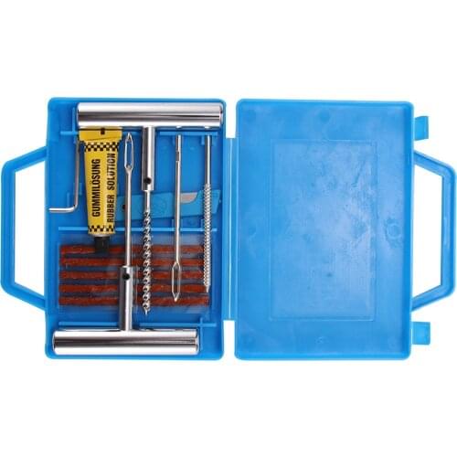 Car Repair Tools Emergency Heavy Duty Tubeless Tire Kit Auto Tire Repair Kit Puncture Repair Kit For Van Motorcycle Bike Tire