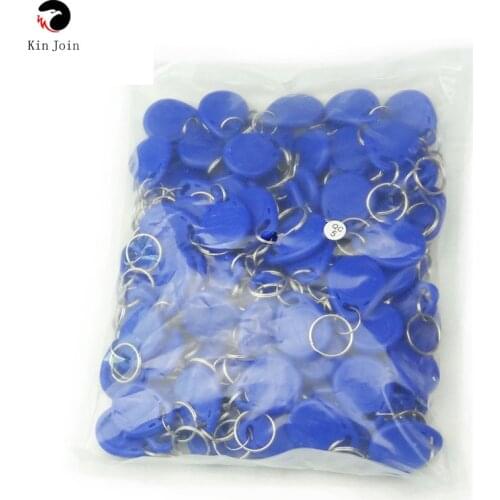 100 stucke 125 Khz RFID Nahe Keyfobs Ring Access Control-Card Rfid Rot Gelb Blau Tags