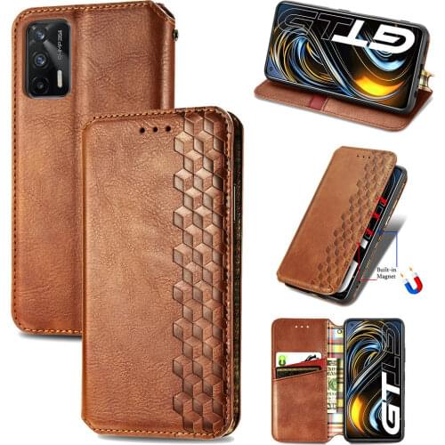 Leather Texture Magnetic Book Shell Funda Realme GT 5G Luxury Case for OPPO Realme GT Neo Flash G T Flip Cover Bumper Shockproof