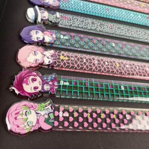 Japanese Anime Demon Slayer Ruler School Supplies Student Gift Office Supplies School Season Gift Kamado Tanjirou Kamado Nezuko