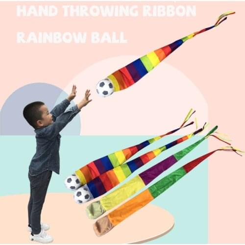 Hand Throwing Ribbon Rainbow Ball Sandbags Bean Bag Children Outdoor Games Kids Toys Boys Girls 5 6 7 8 9 Years Jeux Enfant