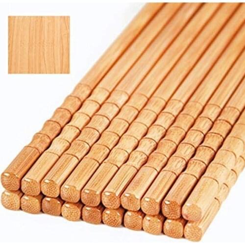 Ten pairs of bamboo chopsticks set handmade Fujian reusable pure natural additive-free Chinese kitchen tool tableware wholesale