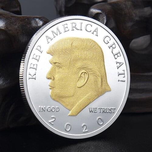 Novelty Silver Plated TRUMP Coin Commemorative Collectibles Gift