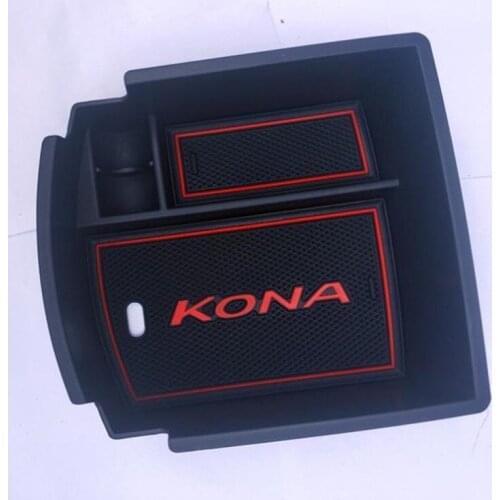Armrest Storage Box For Hyundai Kona Encino 2018 2019 Accessories Center Console Container Bin Tray Holder Stowing Tidying