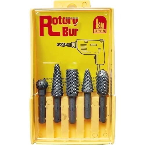Rotary Bur Drill Tip Wood File 5'li Tool Carving Set