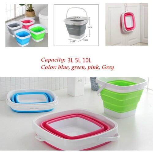Folding Water Bucket Cleaning Collapsible Storage Bucket Mop Washbasin Garden Watering Foldable Car Fishing Outdoor Camping Tub