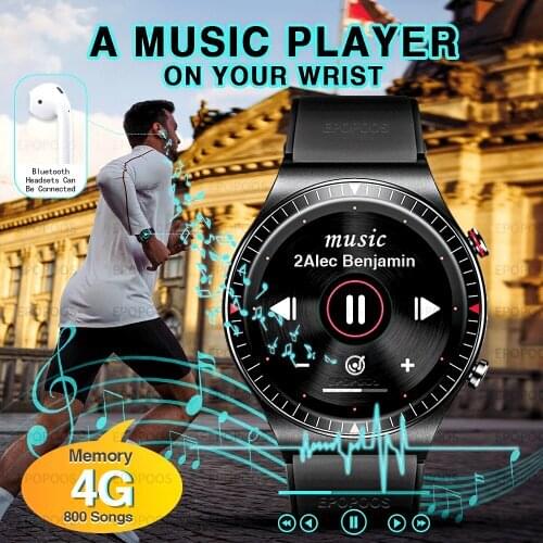 4G ROM Music player smart Watch bluetooth call Recording Function smartwatch for men women Android IOS download watchfaces