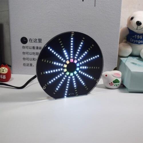 LED Circular Audio Visualizer Music Spectrum Display DIY Kit Electronic Learning Kits