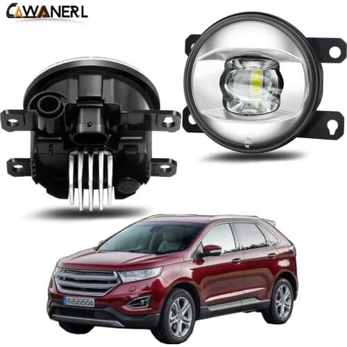 Fog Light Assembly For Ford Edge 2015 2016 2017 Car Front Bumper LED Lens Fog Lamp Daytime Running Light DRL 30W 8000LM 12V