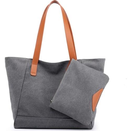 Vintage Casual Large Big Tote Bag Women Set Fashion Denim Bag Set Wallet Female Sling Shoulder Bag 2018 Summer Purse