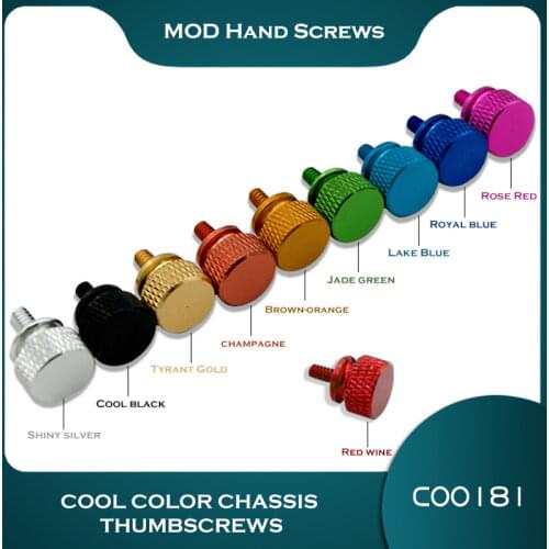 5pcs Fold Screws For PC computer water cooling Hand MOD Screws For Video Card Holder/Power/Chassis Side Panel Big Head