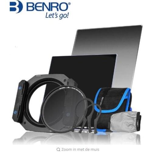 Benro FM75 vierkante insert filter 75mm houder 75x100mm GND8 (0.9) gradient grijs + ND16 filter kit