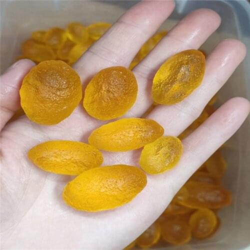 Yellow Moldavite Czech Meteorite Impact Glass Natural Rough Stone Crystal Energy Stone 1pc