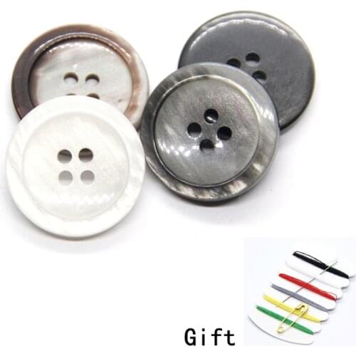 15/20mm High Light Resin Coat Buttons For Clothing White WomanKnit Cardigan Sweaters Decor Handmade DIY Accessories Wholesale