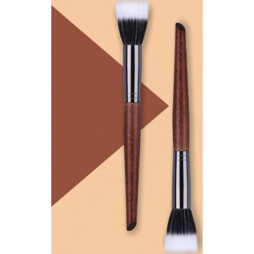 Lucky-Girls 1pc Two color multi function stippling brush make up brush Foundation brush for face Powder Dual Fiber