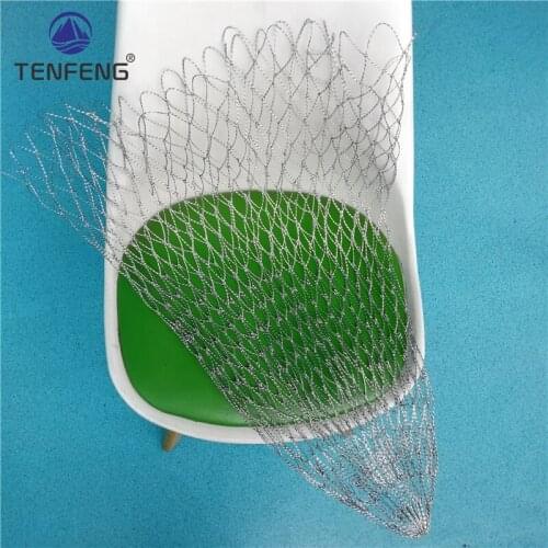 10Pcs Diameter 60cm Depth 80cm Fly Fish Fishing Landing Trout Clear Rubber Net Mesh Catch Tackle Fishing Net for Fishing Lovers