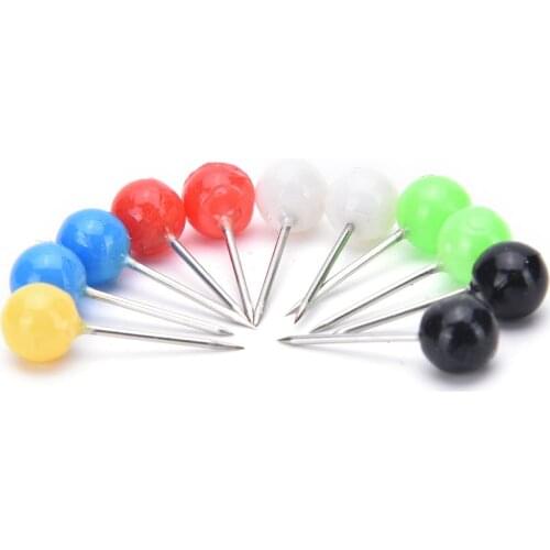 100Pcs New Colorful Kint Pearl Light Locating Pins Patchwork Sewing Pins Positioning Needle Garment Accessory Wholsale
