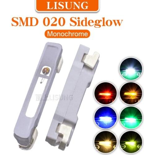 1000pcs/bag Side Smd 020 LED 3.8*0.6mm White Red Green Yellow Blue Light Emitting Diode Side-emitting Lamps Smt Assorted Kit