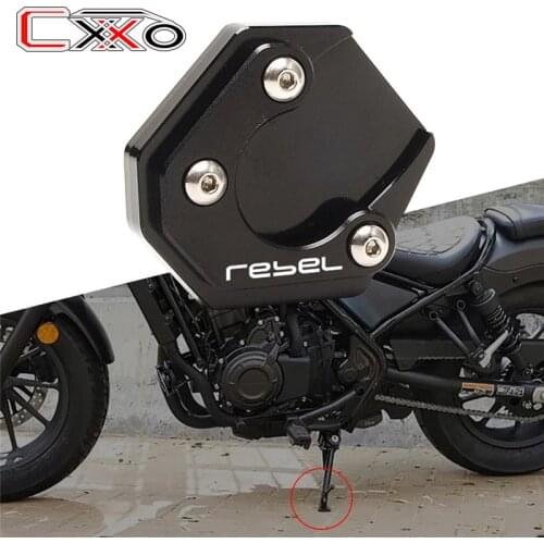 Motorcycle CNC Aluminum Side Stand Enlarge Kickstand parts For Honda Rebel CMX 300 500 CMX300 CMX500