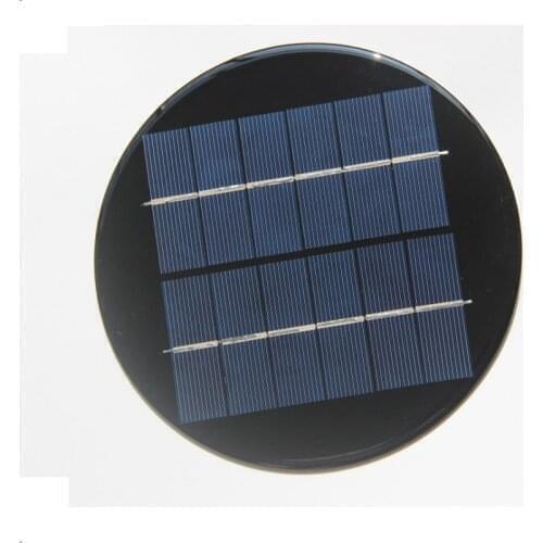 BUHESHUI Round Diameter 150MMSolar Cell Polycrystalline 2W 6V Solar Panel Charger For 3.7V Battery Light 10pcs