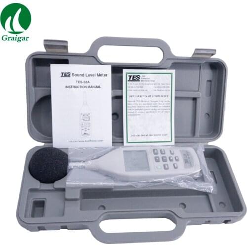 TES-52A High Accuracy Digital Sound Level Meter Handheld Noise Tester Measuring Range 26 to 130dB