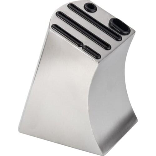 5 Pieces Stainless Steel Cutter Holder Black Kitchen Storage Rack Set Storage Holder Knife Block Without Polished Knives