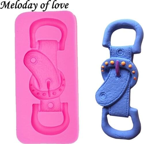 3D belt buckle chocolate Party DIY fondant baking cooking cake decorating tools silicone mold handmade soap mold T0010