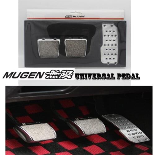 JQTUNING-Non-Slip Aluminum Mugen Auto Pedal Pad Clutch For Honda Fit Jazz Manual Transmission MT/AT JQ-PAD001