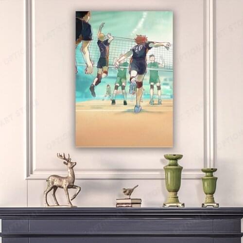 Quality Canvas Painting Poster Classic Anime Haikyuu Manga High School Volleyball Picture Living Kids Room Wall Art Home Decor