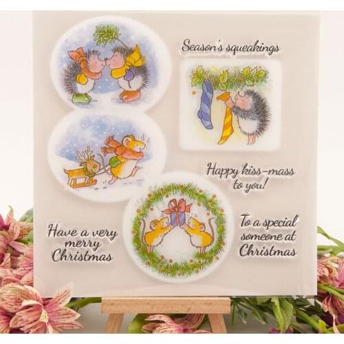 KLJUYP Hedgehog Clear Stamps Scrapbook Paper Craft Clear stamp scrapbooking