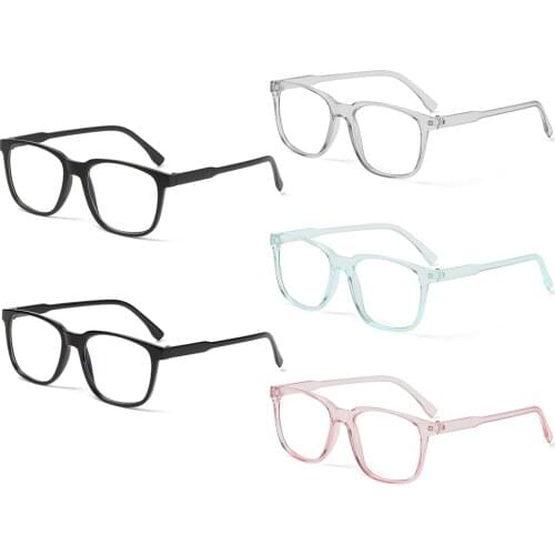 Square Anti Blue Light Glasses Frame Womens Eyeglass Frame Computer Eyeglasses Vintage Men Spectacles Transparent Frames