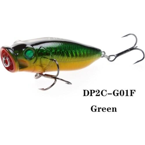 Lutac 65MM 10G Popper bait crankbait Treble hook Plastic Fishing Lure