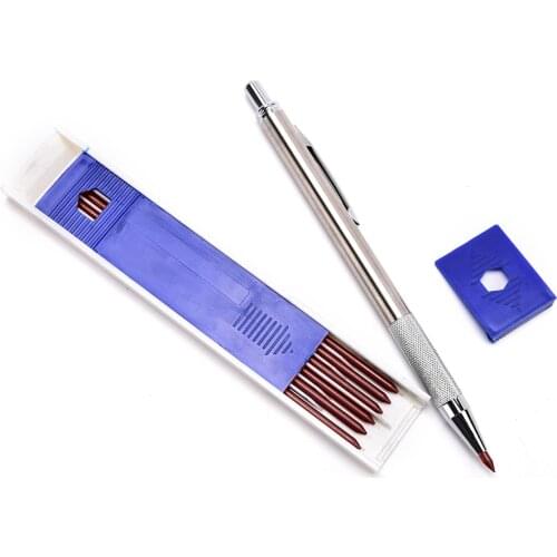 Metal Mechanical Pencils 3.0mm Lead Holder Drafting Drawing Pencil Set With 6 Pieces Leads Writing School Gifts Stationery