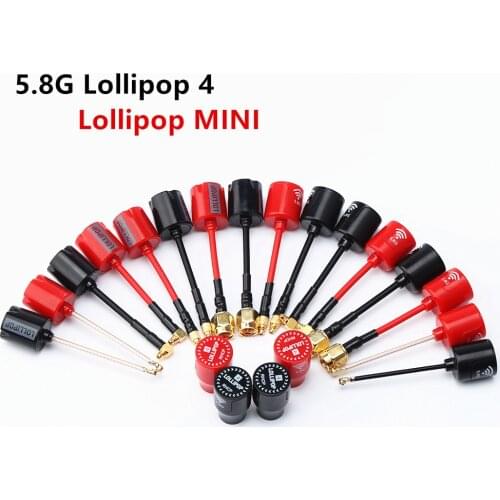 5.8G Lollipop 4 RHCP MINI Antenna High Gain 2.8Dbi FPV Transmitter/Receiver SMA/RP-SMA/MMCX/UFL for RC FPV Racing
