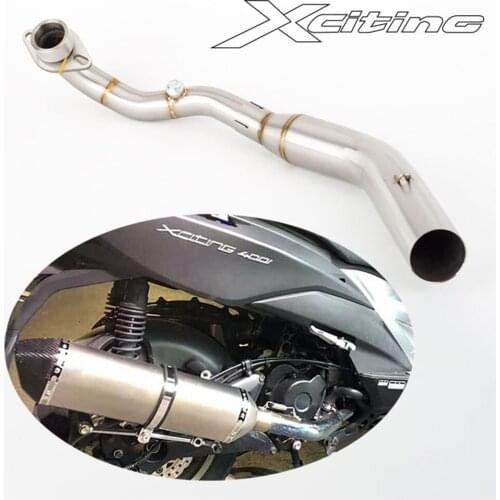 400 Xciting400 Motorcycle 51mm Exhaust System Connector Link Tube Middle Mid Pipe Slip on Pipe for KYMCO Xciting 400 S400