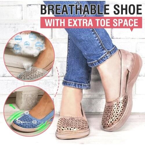 Fashion Hollow Casual Womens Sandals Baotou Hollow Wedge Sandals Retro Floral Comfortable Non-slip Womens Shoes Gladiator Shoes