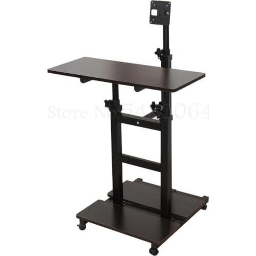 Wall-mounted Desktop Lifting Computer Desk Standing Office Sitting Mobile Simple Computer Rack D Type