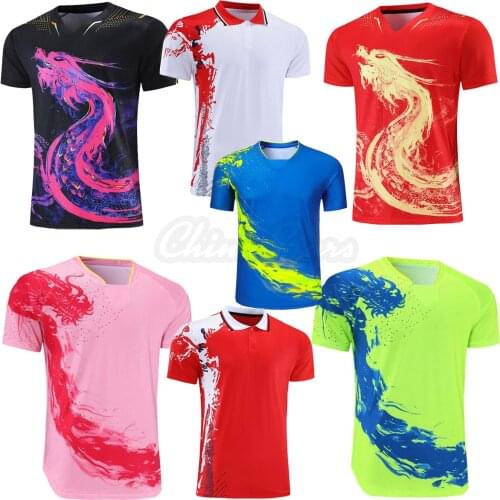 2021 Latest China Ma Long Table Tennis Jerseys Sets Male tennis kits Female Ping Pong Cothes Table Tennis Suit Ping Pong T shirt