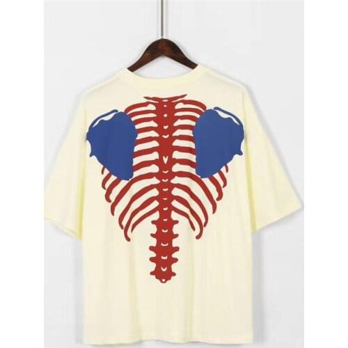 Men New Arrival High Fashion T Shirts KAPITAL Heart and lungs T-Shirt Hip Hop Skateboard Street Cotton T-Shirts Tee Top #N310