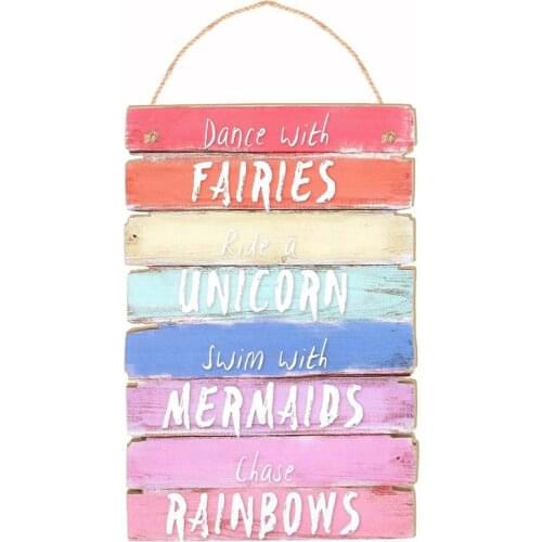 Pastel Rainbow Wall Hanging Sign for Teen Girls, Kids Bedroom, Nursery, College Dorm, Girls Room Decor Amazing Gift for Rainbow