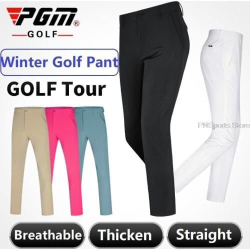 Pgm 2021 Professional Men Sportswear Trousers Man Elastic Casual Golf Tennis Long Pants Winter Autumn Warm Velvet Pants 4 Colors