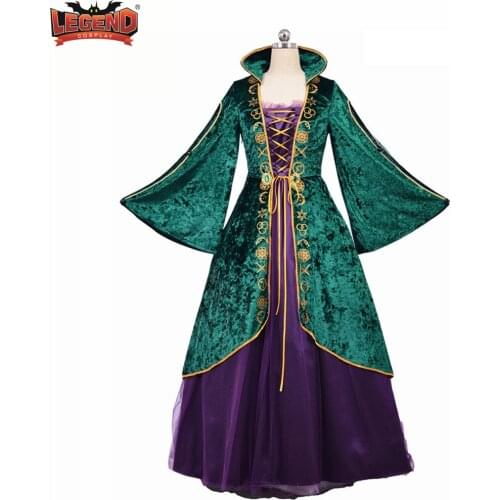 Movie Witch Dress Cosplay Victorian Renaissance Retro Gown Overdress Costume Medieval Ball Gown Drama Dress Cosplay Legend New