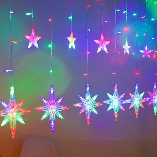 PolarisLamp String Polaris 8 Modes Outdoor Garden Fairy String Light Super Bright 220V Wedding Neon Lantern Landscape Lamp