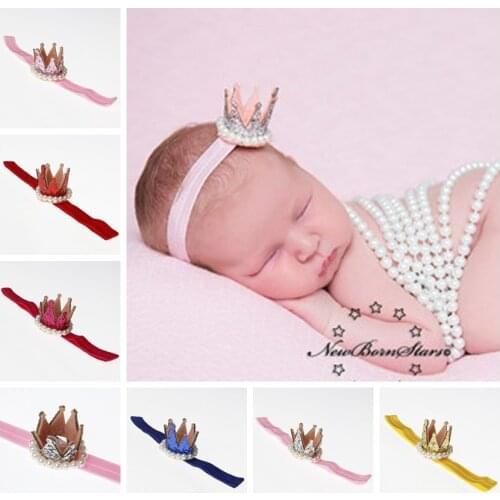 Baby Girl Headband Headwear Hairband Infant Hair Accessory Cloth Birthday Gift Kids Toddler Crown Floral Newborn Pearl Children