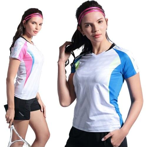 Sportswear Quick Dry Breathable Badminton Shirt,Women/Men Table Tennis Clothes Team Game Training Golf T Shirts