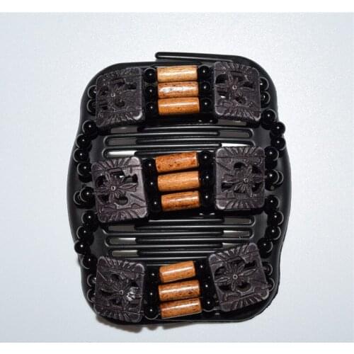 Bridal professional lady Stretchy Beaded Double Magic Hair Combs Clip double hair combs hairpins hair accessories 10 pcs/lot